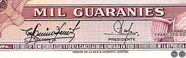 MIL GUARANÍES - MC219.D - FIRMA: RUBÉN FALCÓN SILVA - JOSÉ ENRIQUE PÁEZ