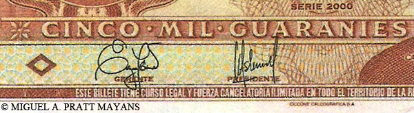 CINCO MIL GUARANÍES - MC221.J - FIRMA: EDGAR ISIDRO CÁCERES VERA – WASHINGTON ASWHELL