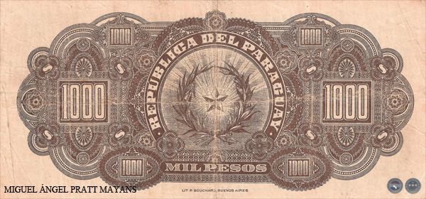 MIL PESOS - RESELLADO A.A.32.C - FIRMAS: M. MORESCHI - LUIS A. RIART