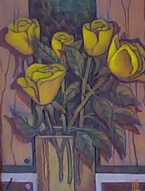 carlos colombino xilopintura rosas amarillas 2008 portalguarani