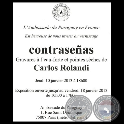 carlos rolandi contrasenas exposicion paris 2013 ct portalguarani