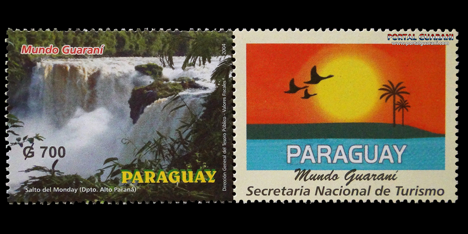 PARAGUAY MUNDO GUARANI: SALTO DE MONDAY - PORTAL CIUDAD DE TOBATÍ - (AÑO 2004 - SERIE 173)