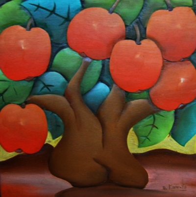 ÁRBOL, XILOPINTURA DE ANDRÉS CAÑETE (GALERÍA DE ARTE MATICES)