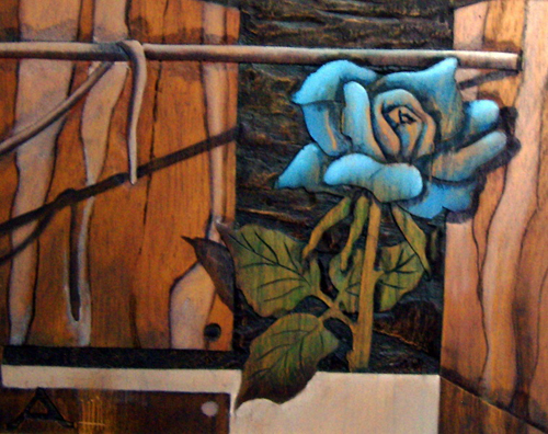 FLORES, 2011 - XILOPINTURAS DE CARLOS COLOMBINO
