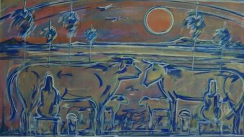CABILDO, ÓLEO DE LUCIO AQUINO (GALERÍA DE ARTE MATICES)
