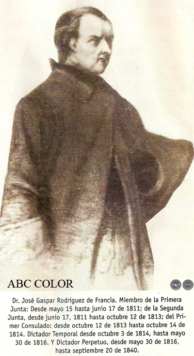 Doctor JOSÉ GASPAR RODRÍGUEZ DE FRANCIA en PORTALGUARANI.COM
