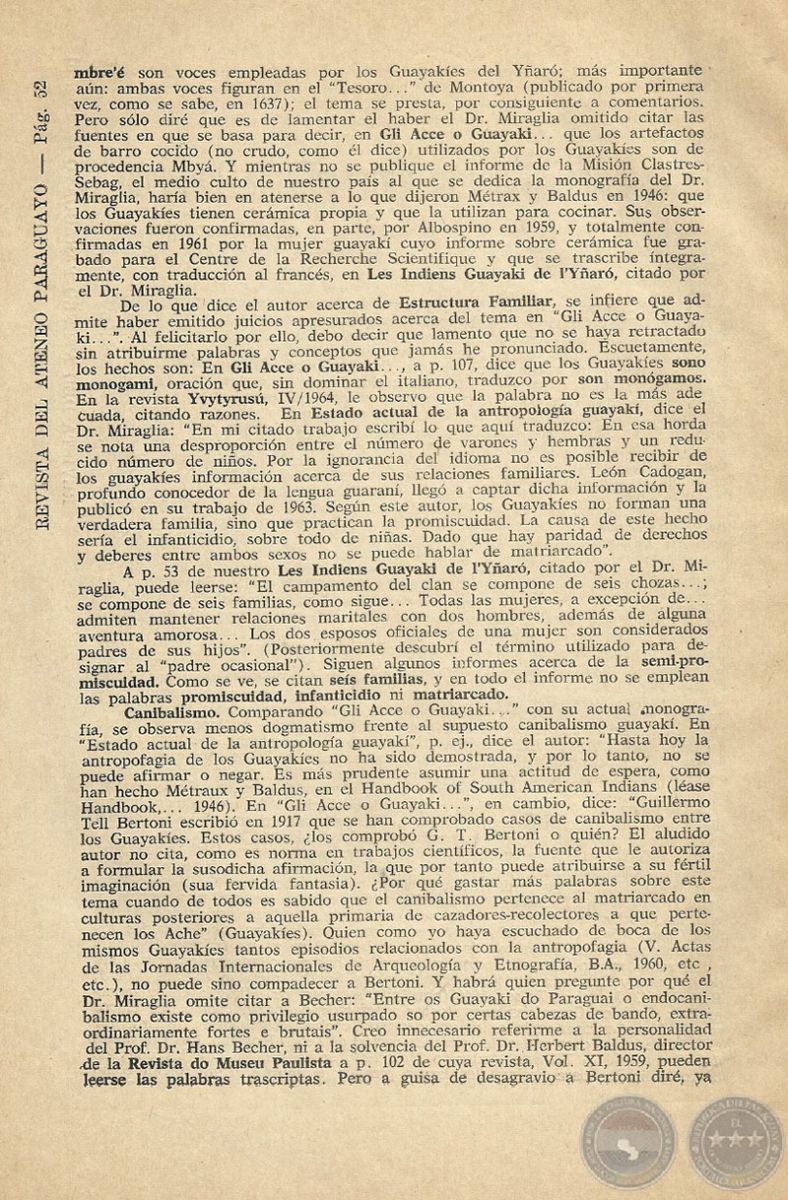 Nelson Roura Portal Guaraní - LEÓN CADOGAN (+) - ESTADO ACTUAL DE LA ANTROPOLOGÍA ...