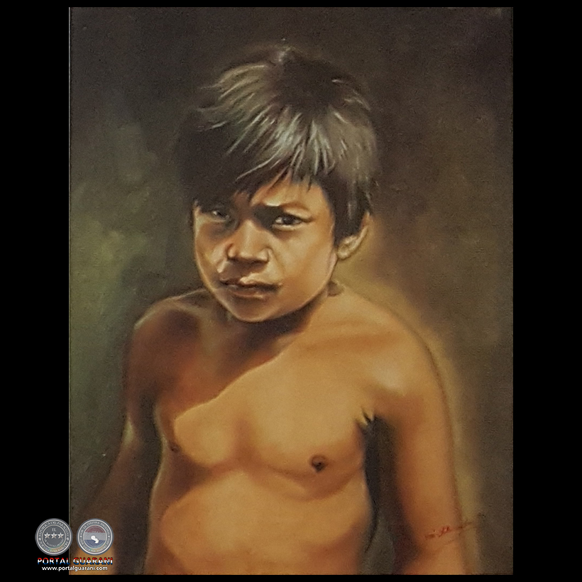 RETRATO DE UN NIÑO INDÍGENA - OBRA DE JUAN JOSÉ SCHMEDA