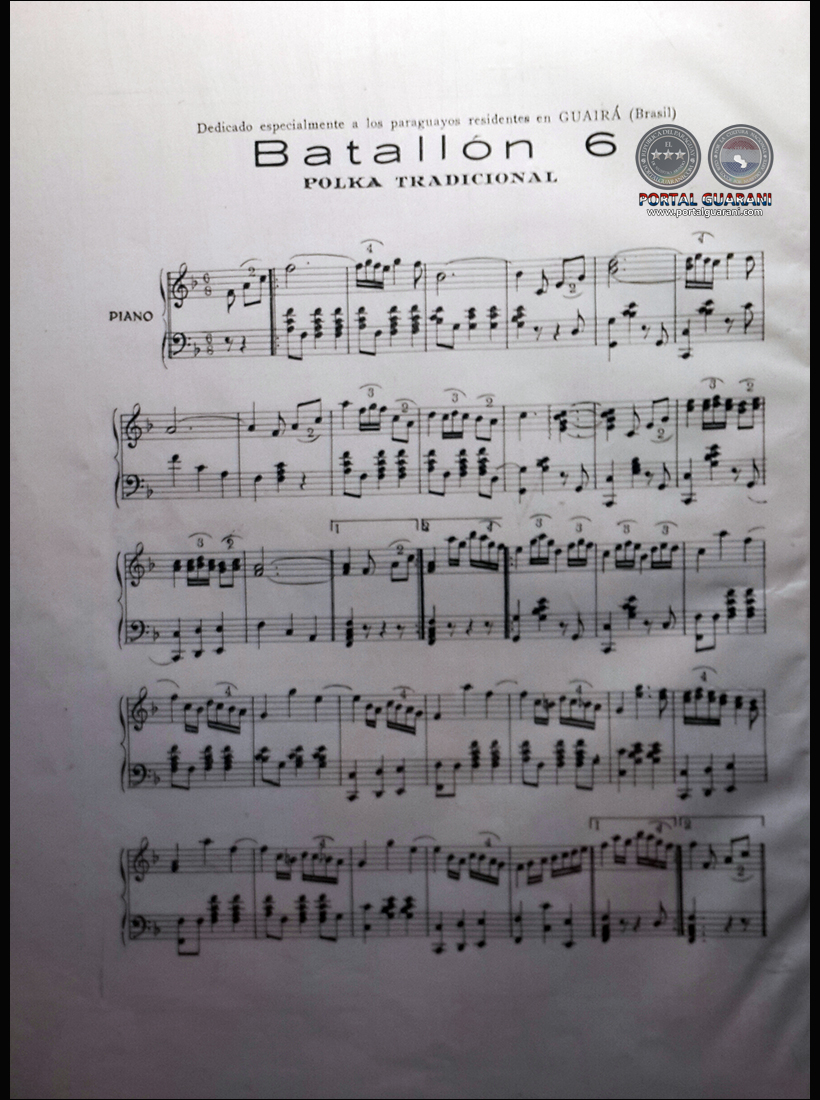 BATALLÓN 6 - PARTITURA PARA PIANO