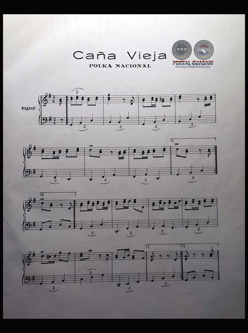 CAÑA VIEJA - PARTITURA PARA PIANO
