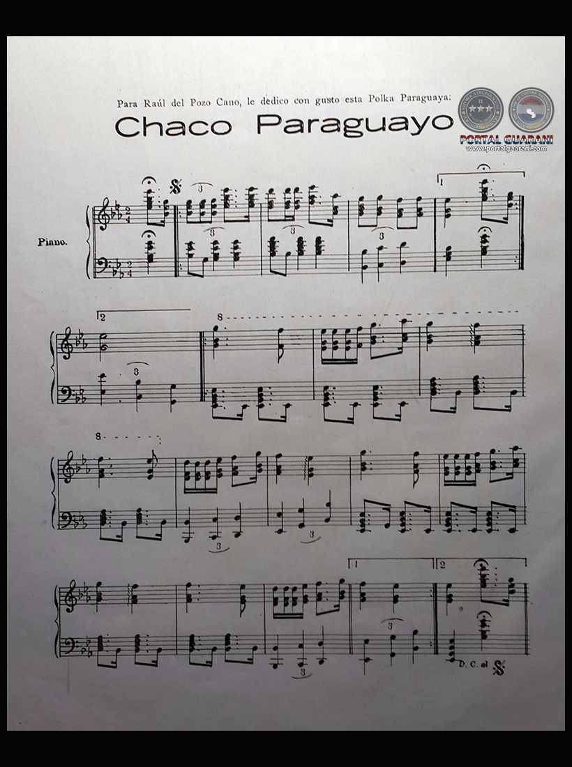 CHACO PARAGUAYO - PARTITURA PARA PIANO