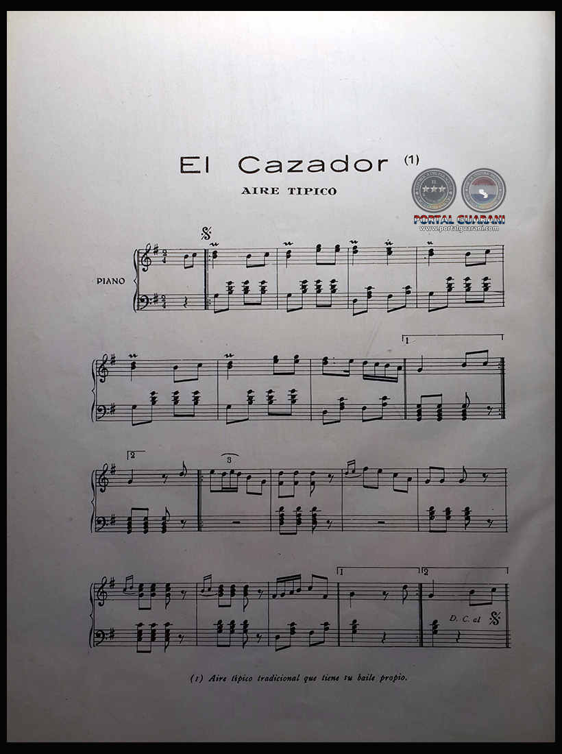 EL CAZADOR - PARTITURA PARA PIANO