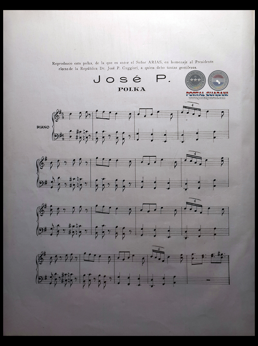 JOSÉ P. - POLKA - PARTITURA PARA PIANO