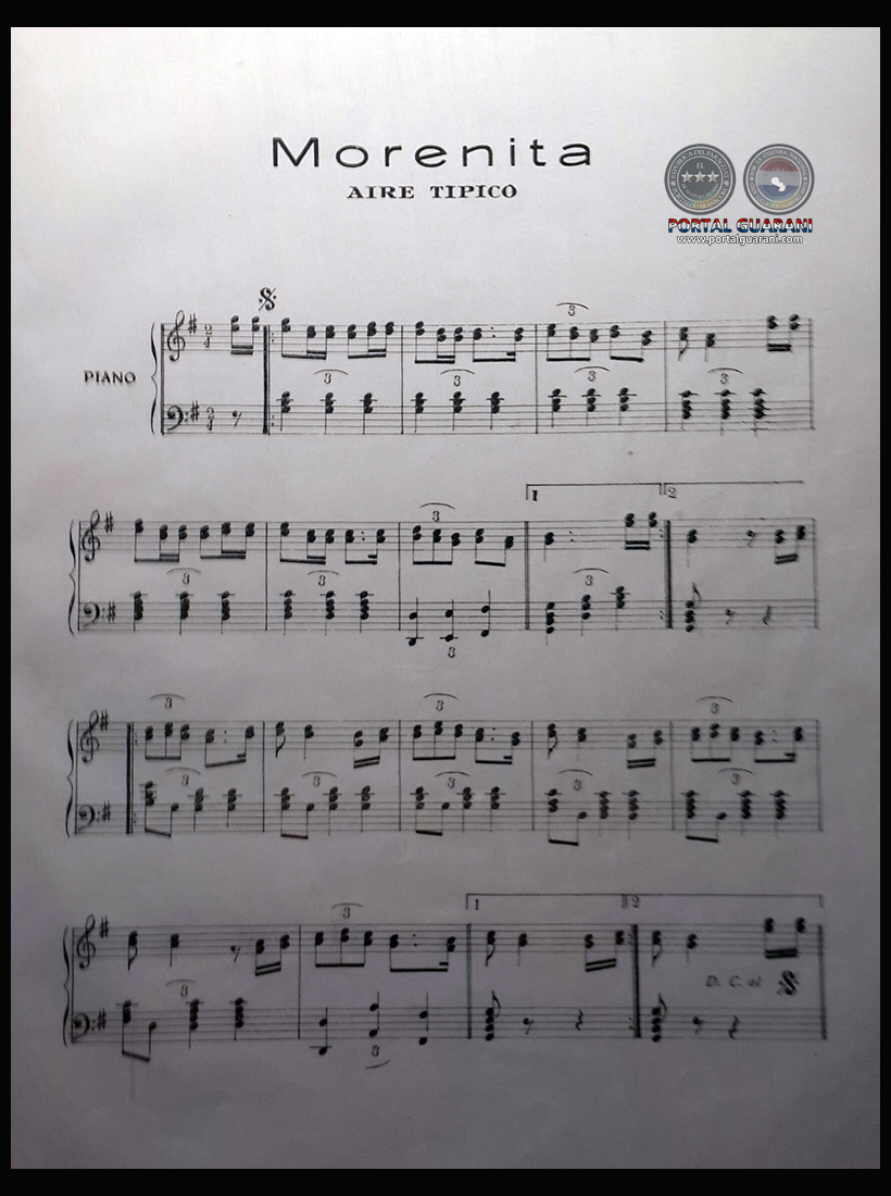 MORENITA - PARTITURA PARA PIANO
