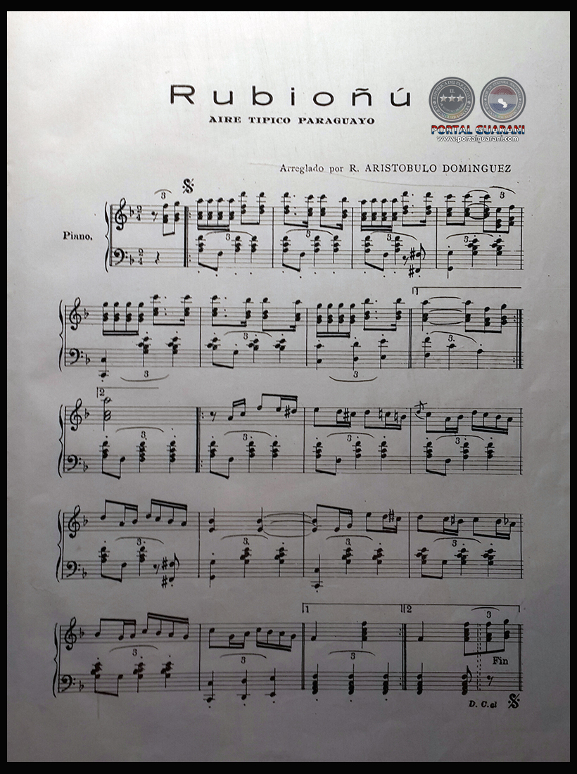 RUBIO ÑÚ - PARTITURA PARA PIANO