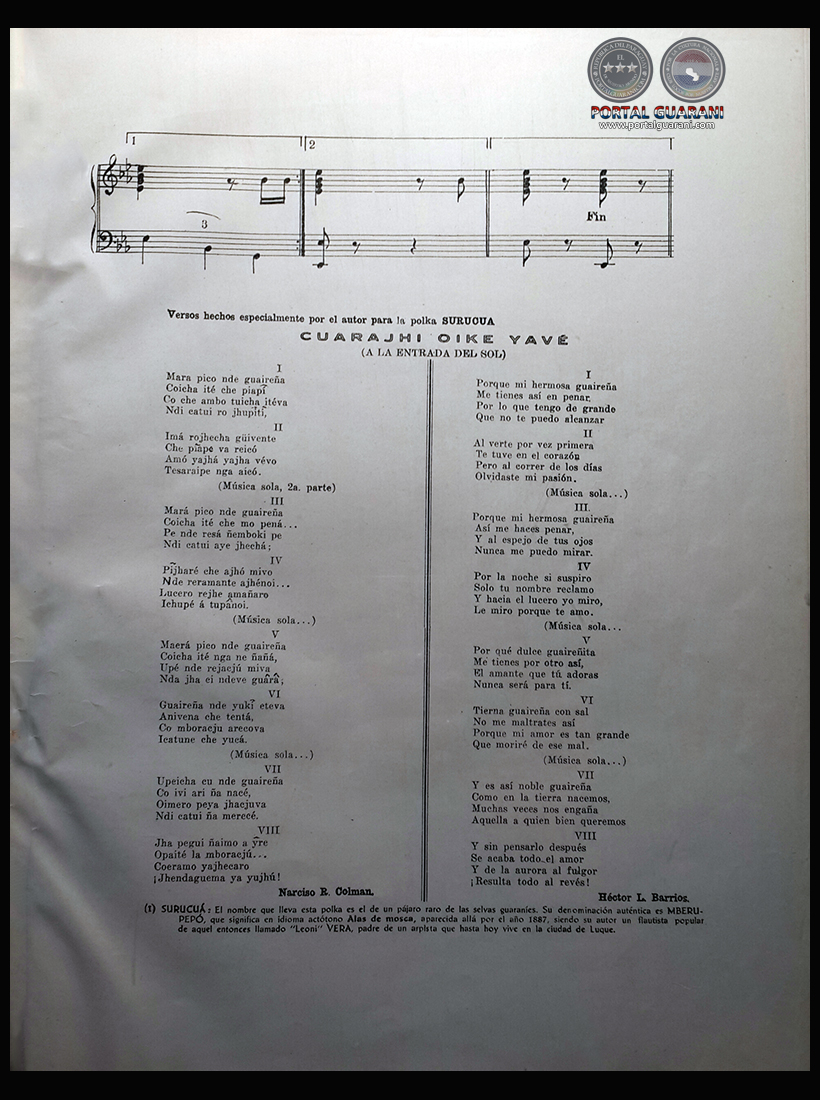 CUARAJHI OIKE YAVÉ - NARCISO R. COLMÁN