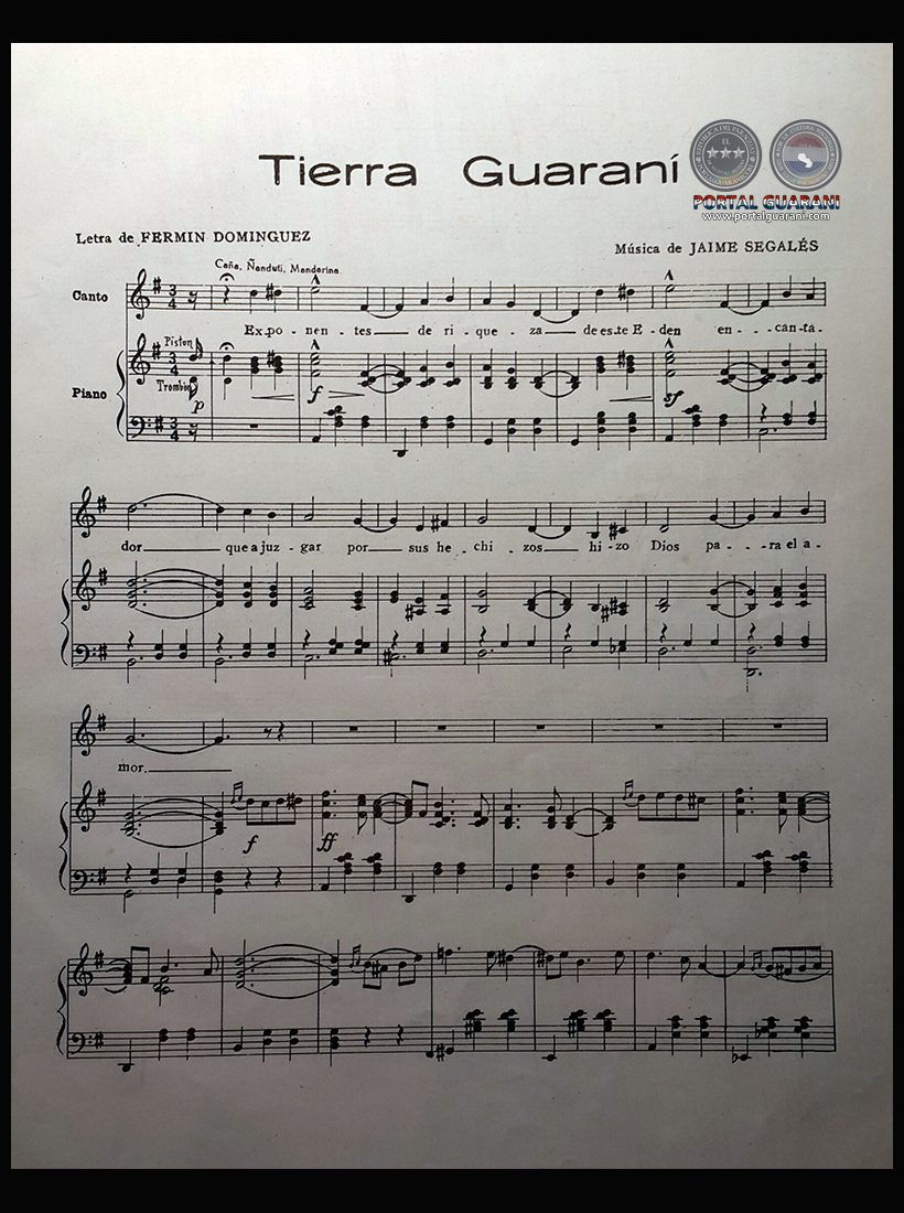 TIERRA GUARANÍ - PARTITURA PARA PIANO