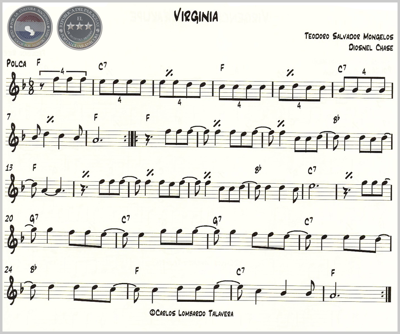 VIRGINIA (PARTITURA) - TEODORO S. MONGELÓS