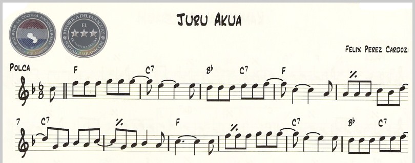 JURU AKUA (PARTITURA) - FÉLIX PÉREZ CARDOZO