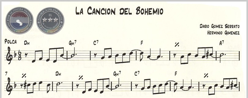 LA CANCIÓN DEL BOHEMIO (PARTITURA) - POLCA DE DARÍO GÓMEZ SERRATO