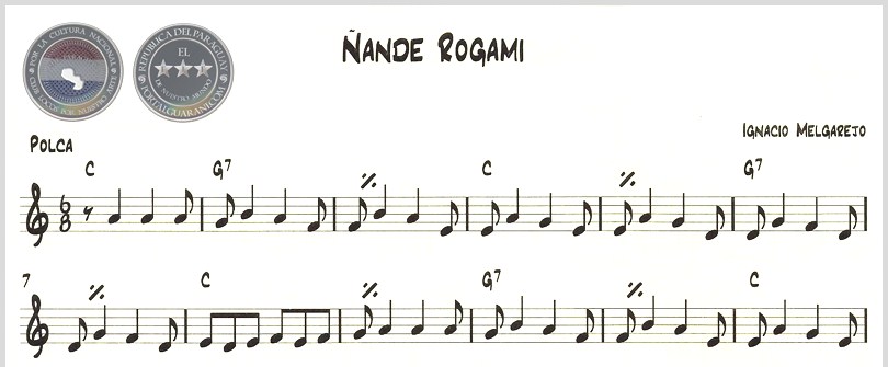 ÑANDE ROGAMI (PARTITURA) - POLCA DE IGNACIO MELGAREJO