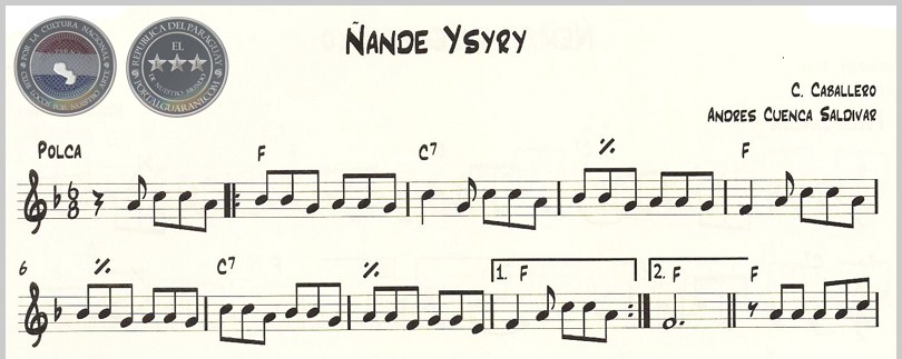 ÑANDE YSYRY (PARTITURA) - POLCA DE ANDRÉS CUENCA SALDÍVAR