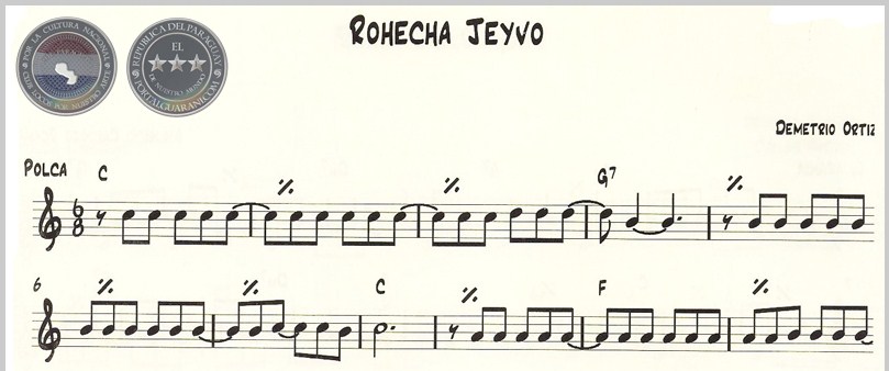 ROHECHÁ JEYVO (PARTITURA) - LETRA DE DEMETRIO ORTÍZ