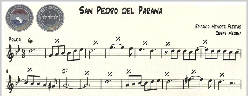 SAN PEDRO DEL PARANÁ (PARTITURA) - EPIFANIO MÉNDEZ FLEITAS