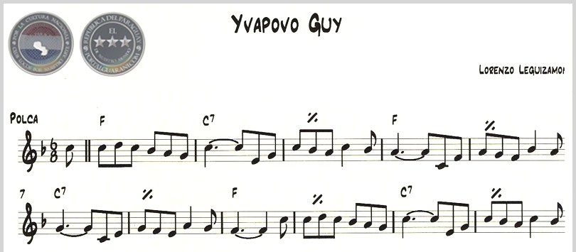 YVAPOVO GUY (PARTITURA) - POLCA DE LORENZO LEGUIZAMÓN