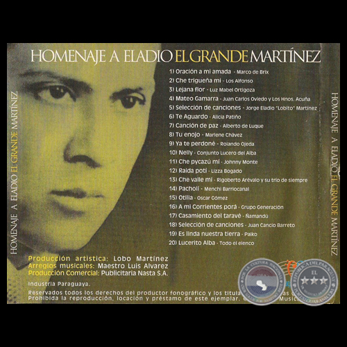 HOMENAJE A ELADIO EL GRANDE MARTÍNEZ - AÑO 2001