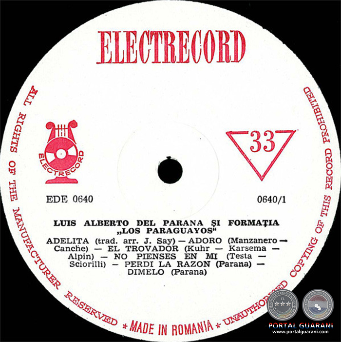 LOS PARAGUAYOS IN ROMANIA - EDE 0640