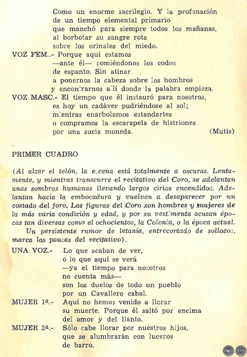 TEATRO BREVE, 1969 - PLÁ/DOMÍNGUEZ - CANTATA HEROICA DE RAMIRO DOMÍNGUEZ