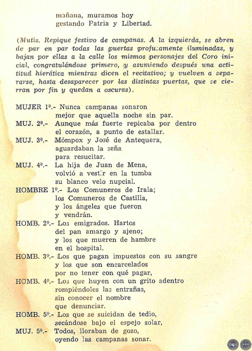 TEATRO BREVE, 1969 - PLÁ/DOMÍNGUEZ - CANTATA HEROICA DE RAMIRO DOMÍNGUEZ