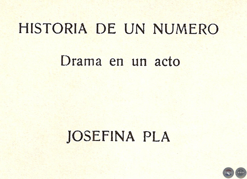josefina pla historia de un numero teatro breve portalguarani