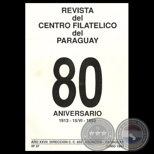 revista centro filatelico del paraguay 80 aniversario 1993 tapa2 portalguarani